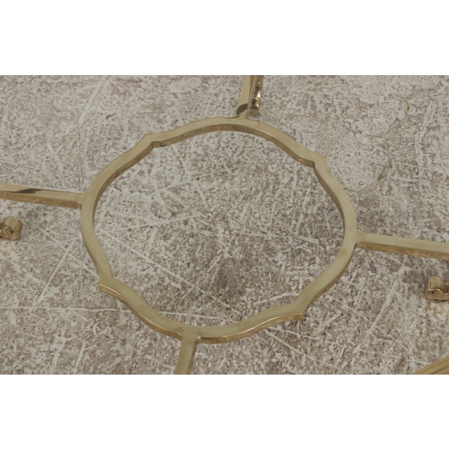 Labarge Brass & Glass Cocktail Coffee Table For Sale - Image 9 of 13