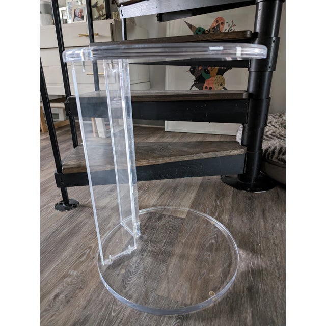 1970s 1970s Vintage Lucite Side Table For Sale - Image 5 of 7