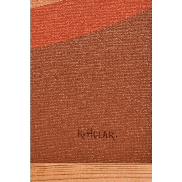 Mid-Century Modern Oil Painting by Knud Holar For Sale - Image 3 of 6