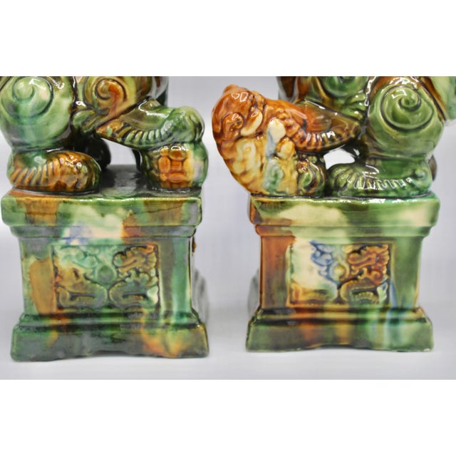 Mid 20th Century Asian Ceramic Foo Dogs For Sale In Tulsa - Image 6 of 13