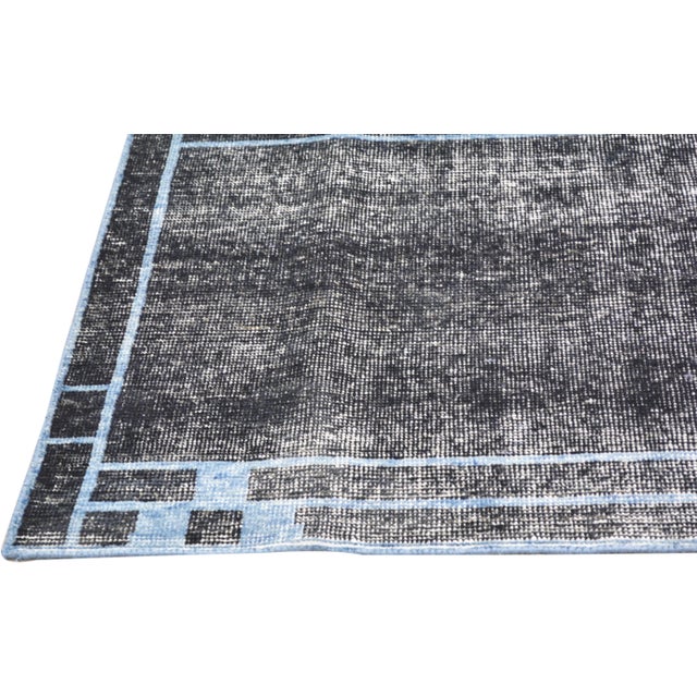 2000 - 2009 Contemporary Indian Modern Art Deco Hand Knotted Wool Rug, 0.25 For Sale - Image 5 of 6