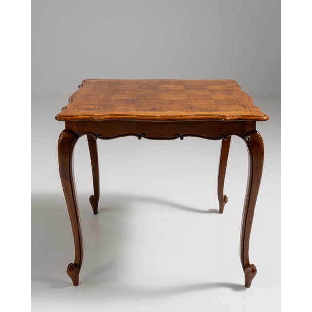 19th Century French Chestnut Brown Louis XV Oak Side Table For Sale - Image 11 of 15