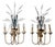 Crystal 4-Arm Wheat Sheaf Wall Sconces from Banci Firenze, Italy, 1980s, Set of 2 For Sale