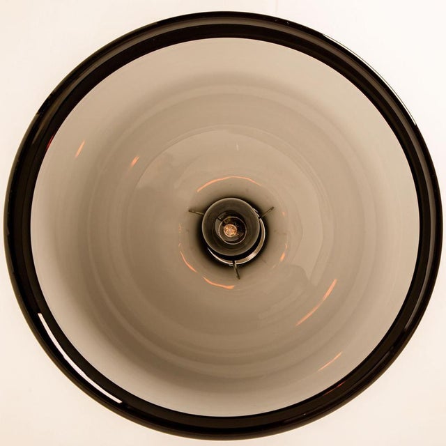 Holmegaard Aubergine Hanging Lamps attributed to Michael Bang for Holmegaard, 1970s, Set of 2 For Sale - Image 4 of 11