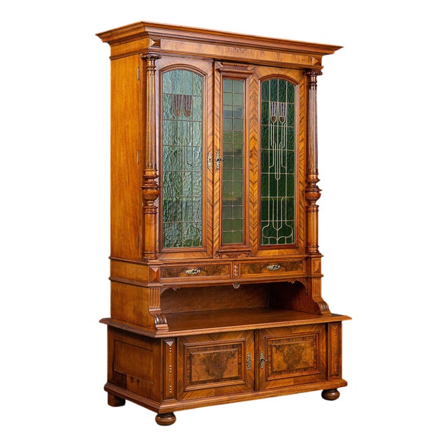 19th Century Wilhelminian Walnut Bookcase For Sale