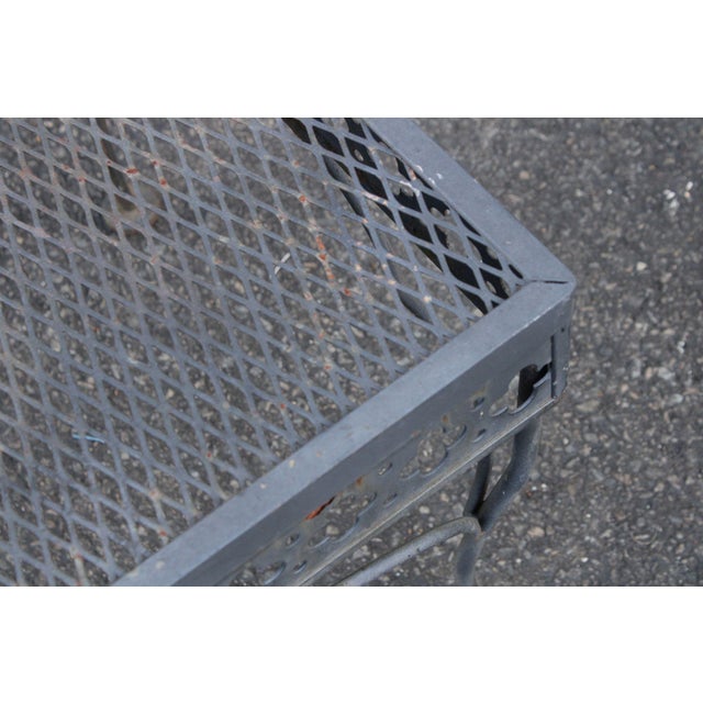 Mid 20th Century Vintage Wrought Iron Outdoor Coffee Table For Sale - Image 5 of 18