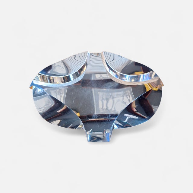 Steel Centerpiece Plate by Enrico Panzeri for Robots Milano, Italy, 1970s For Sale - Image 6 of 6