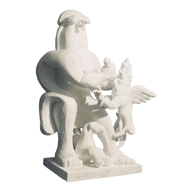 Adolph Studly, Vintage Silver Gelatin Photograph Jacques Lipchitz Bronze Sculpture Photo Signed, 1948 For Sale