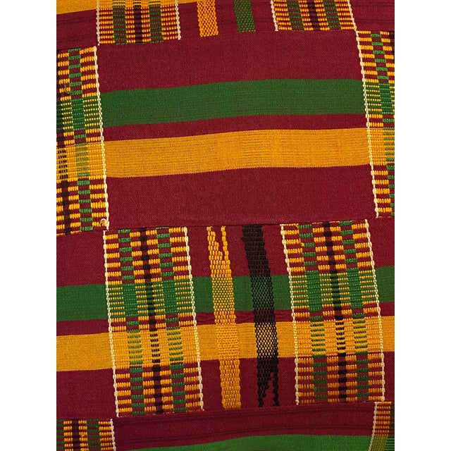 Vintage African Design Turkish Cotton Pillow This pillow is made from fabric that is based on a handwoven piece made from...