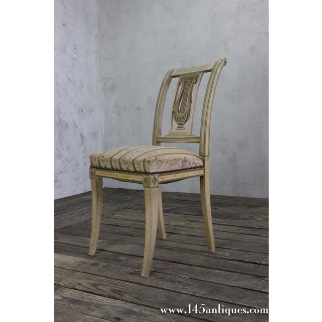 Set of Four French Neoclassical Style Painted Side Chairs For Sale In New York - Image 6 of 11