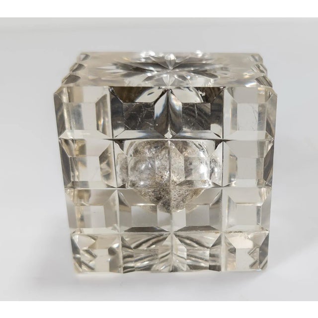 Early 20th Century Sterling Silver and Crystal Glass Inkwell by Unger Brothers For Sale - Image 12 of 12