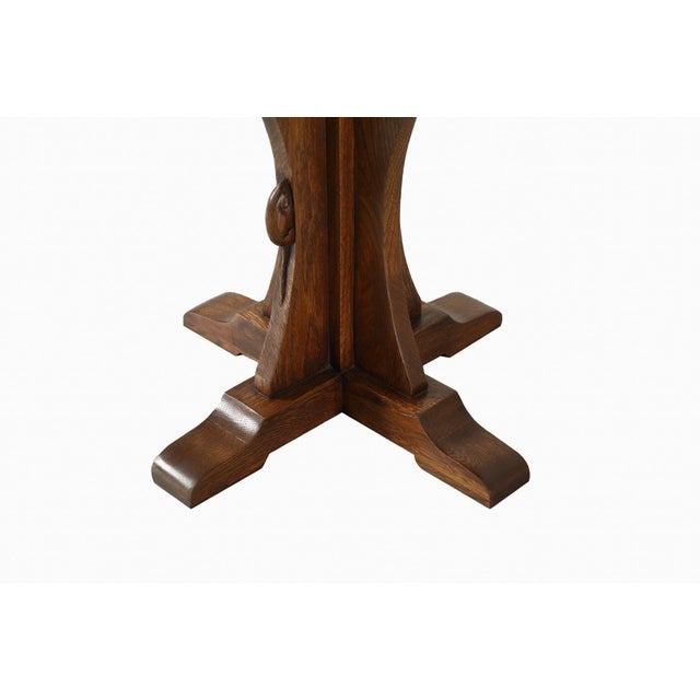 Mission Mission Solid Oak Mouse Detail End Table For Sale - Image 3 of 6