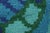 Rug & Kilim Vintage Swedish Rya Rug in Blue and Green With Geometric Pattern | Rug & Kilim For Sale - Image 4 of 8