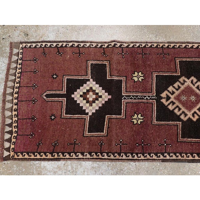 Textile Galerie Shabab Collection Mid-20th Century Turkish Anatolian Long Runner For Sale - Image 7 of 10