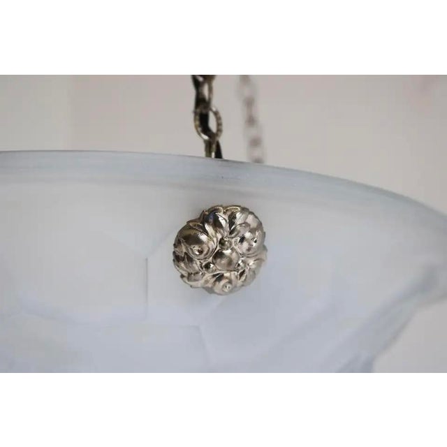 Antique French Art Deco Pendant Light by David Gueron Degue, 1925 For Sale - Image 4 of 15