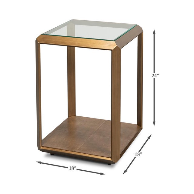 Modern Brass Finish Accent Table For Sale - Image 10 of 10