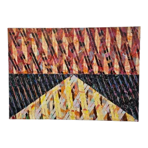Contemporary Geometric Abstract "C" by Aaron Karp Circa 1985