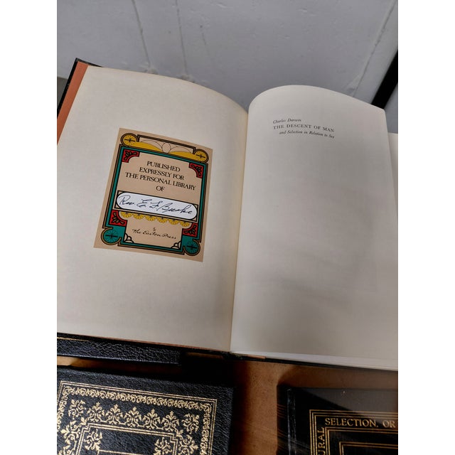 Easton Press Leather Bound Books Set of 10 Blue/Green For Sale - Image 11 of 17