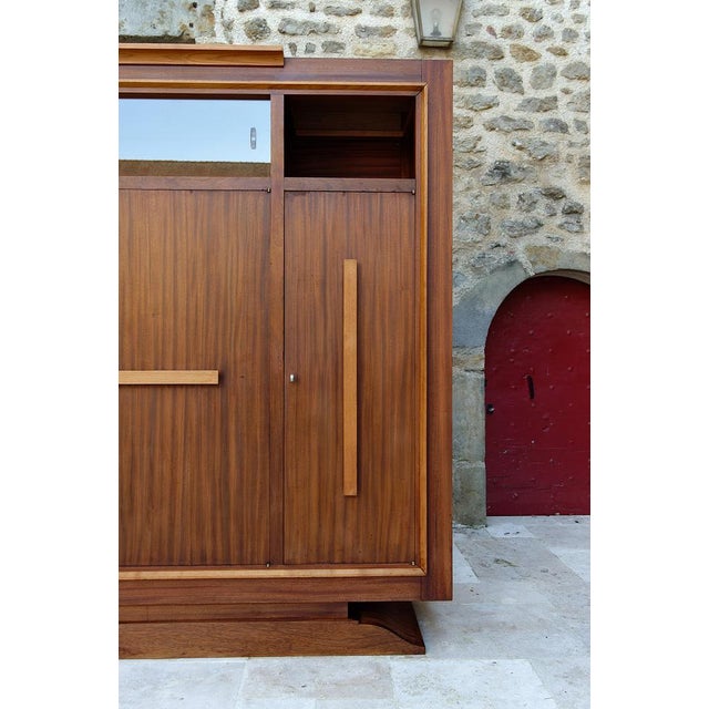 Modernist Art Deco Bookcase / Cabinet attributed to Auguste Vallin, France, 1930s For Sale - Image 10 of 18