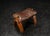 Moroccan Camel Saddle Stool in Stained Wood with Brass and Leather, 1980s For Sale - Image 11 of 18
