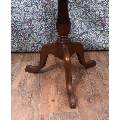 Georgian Revival Drum Table with Leather Top, 1890s For Sale - Image 5 of 6
