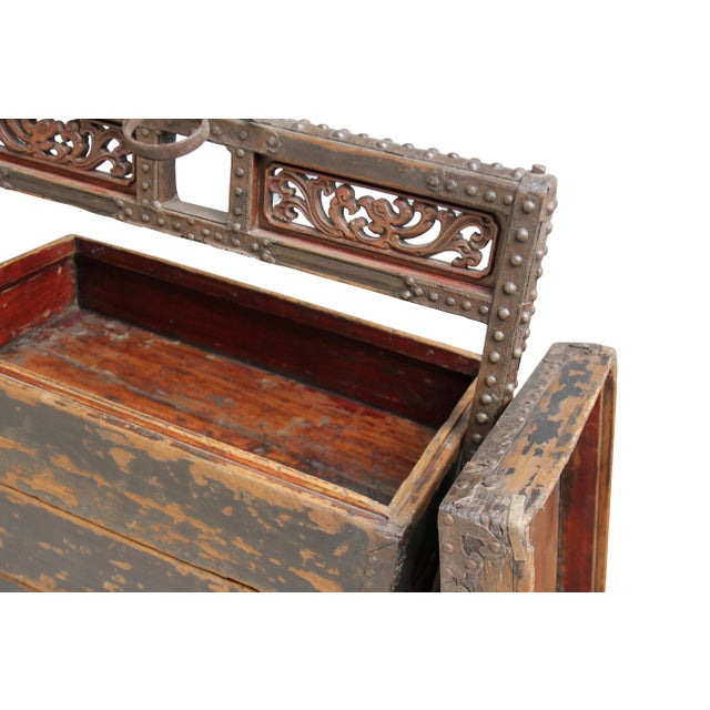 Wood 1930s Asian Vintage Restaurant Wood Food Box For Sale - Image 7 of 9