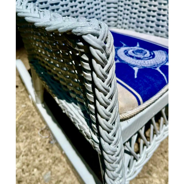 Nantucket White Wicker Children's Rocking Chair For Sale In New York - Image 6 of 6