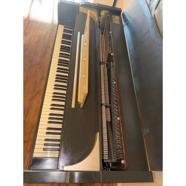 1950s 1957 Stunning Custom Charcoal & Gold Everett Piano | Mid-Century / Hollywood Statement Piece For Sale - Image 5 of 9