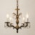 1960s Brass Pineapple Crystal Four-Light Chandelier For Sale - Image 6 of 17
