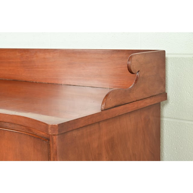Federal Cherry Wood Serpentine Front Sideboard Buffet by Morganton, Circa 1950s For Sale - Image 10 of 14