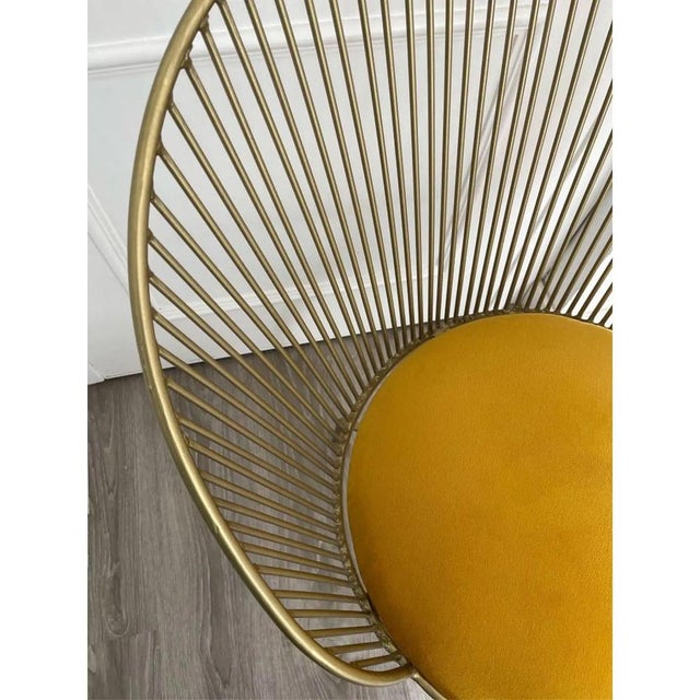 Cuet Collection Gold and Velvet Dining Chairs by Europa, Set of 6 For Sale - Image 4 of 14