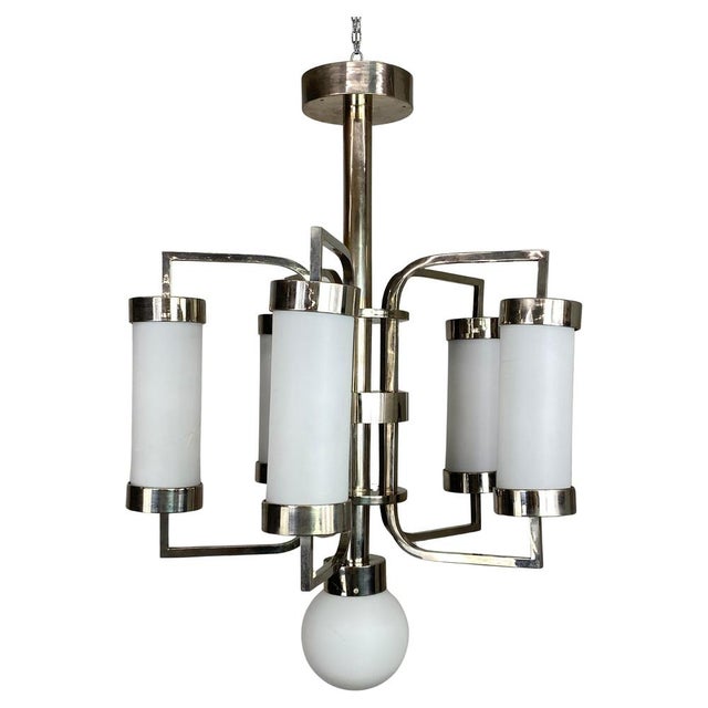 Large Functionalist Chandelier, 1920s For Sale - Image 10 of 10