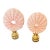 1970s Gorgeous Pink Urchins Lamp Finials Pair For Sale