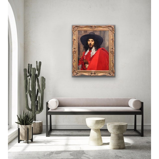 Ferdinand Victor Leon Roybet, Le Mousquetaire, 1880, Oil on Panel For Sale - Image 18 of 18