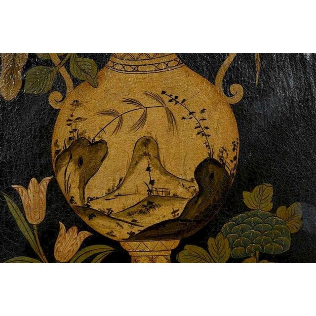 Wood 18th Century Flemish Painted Leather Panels - Set of 2 For Sale - Image 7 of 11