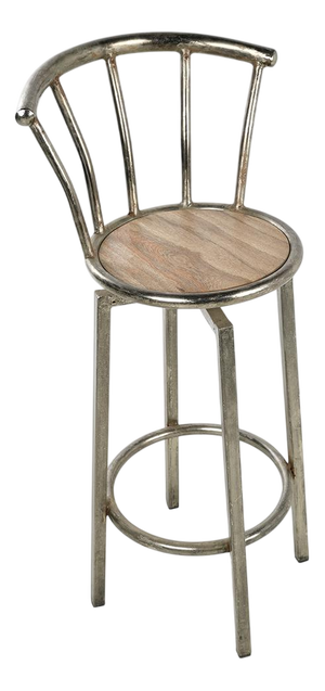 Industrial Wood & Metal Bar Stool