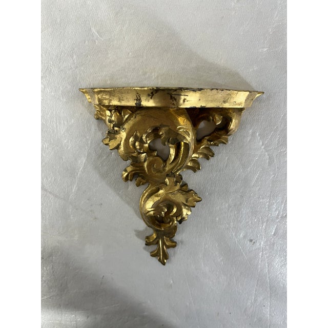 Antique Gold Wall Bracket For Sale - Image 6 of 9