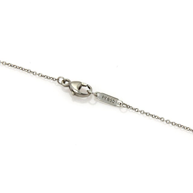 Tiffany & Co. French Pave Diamond Platinum Heart Pendant Necklace For Sale In Miami - Image 6 of 7