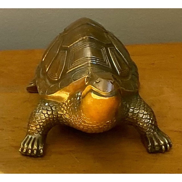 Vintage Burnished Brass Turtle For Sale - Image 12 of 12