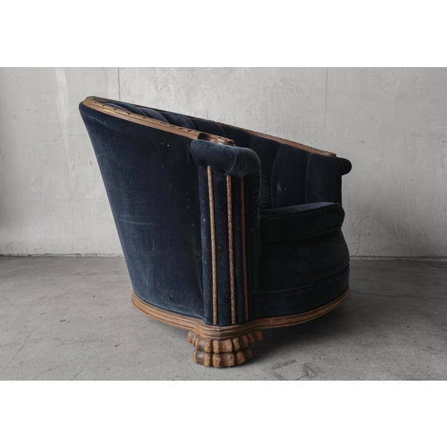 1930s Antique 1930's French Art Deco Club Chair For Sale - Image 5 of 11