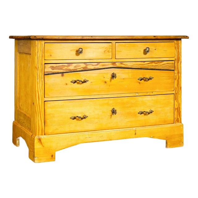 Art Nouveau Chest of Drawers in Pine For Sale