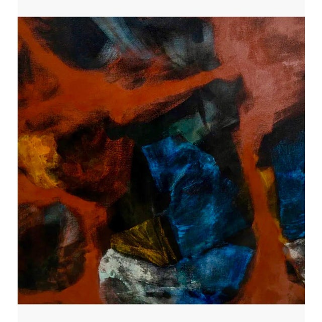 Abstract Willy Mucha, Large Polish French Abstract Expressionist Oil Painting Willy Mucha, Ecole Paris, 1963 For Sale - Image 3 of 15