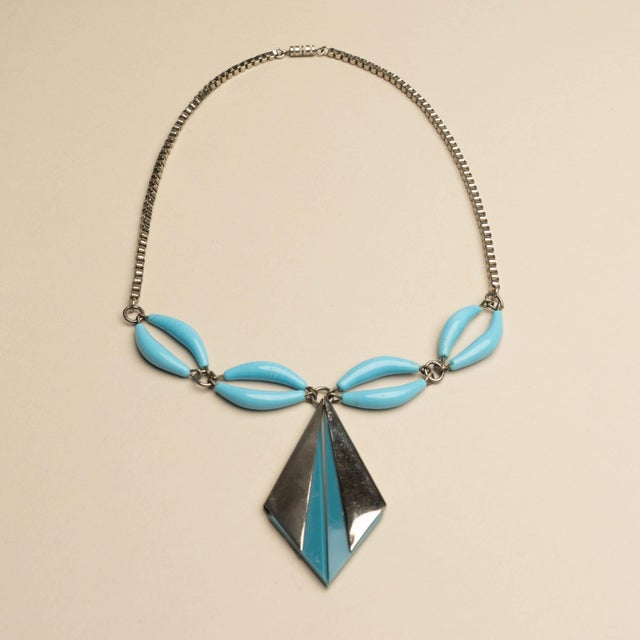 Bauhaus Art Deco Necklace by Jakob Bengel, 1932 For Sale - Image 3 of 3