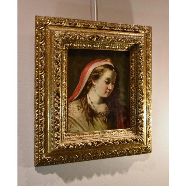 Gaspare Diziani, Portrait of Princess Diziani, 1730, Oil on Canvas For Sale - Image 12 of 14