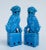 Vintage; C.1970's-80's Set of ceramic glazed, peacock blue to an intense and vibrant cerulean blue coloration of this pair...