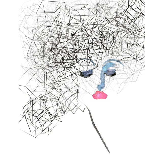 2022 “Abstract Portrait #1” Giclee Print by Audrey Schilt For Sale