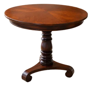Late 20th Century Baker Milling Road West Indies Mahogany Round Pedestal Table