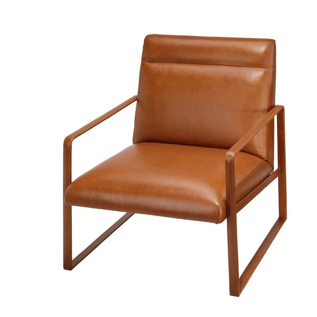 Hemingway Accent Chair, Saddle Leather For Sale - Image 9 of 9