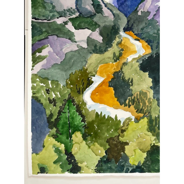 2020s “Merced River” ~ Yosemite Landscape Watercolor by Mary Alice Copp - For Sale - Image 5 of 5