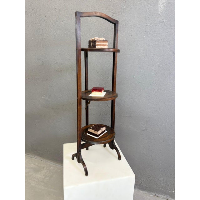 Vintage 3-Tier Cake Stand in Dark, 1920s For Sale - Image 6 of 12